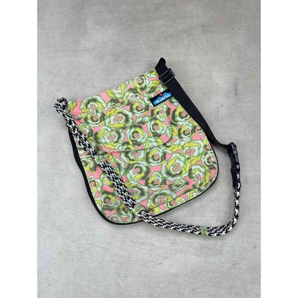 KAVU Adjustable Rope Floral Crossbody Shoulder Bag